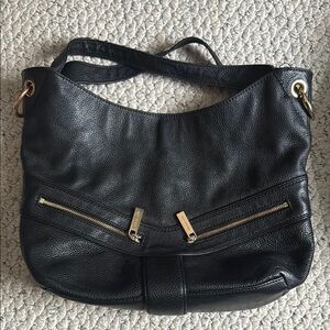 Michael Kors Black Leather Shoulder Bag